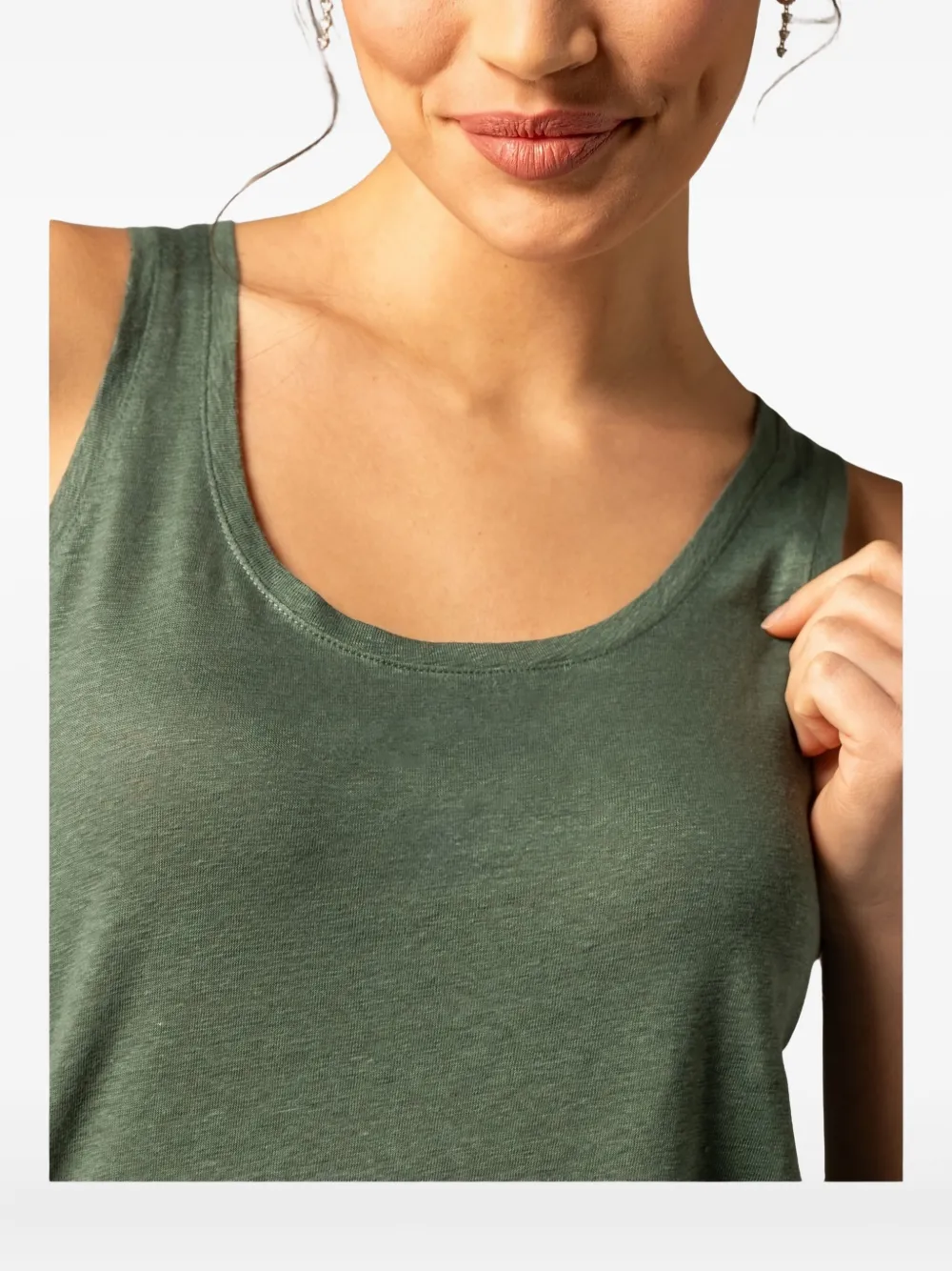 Majestic Filatures Mouwloze top Groen