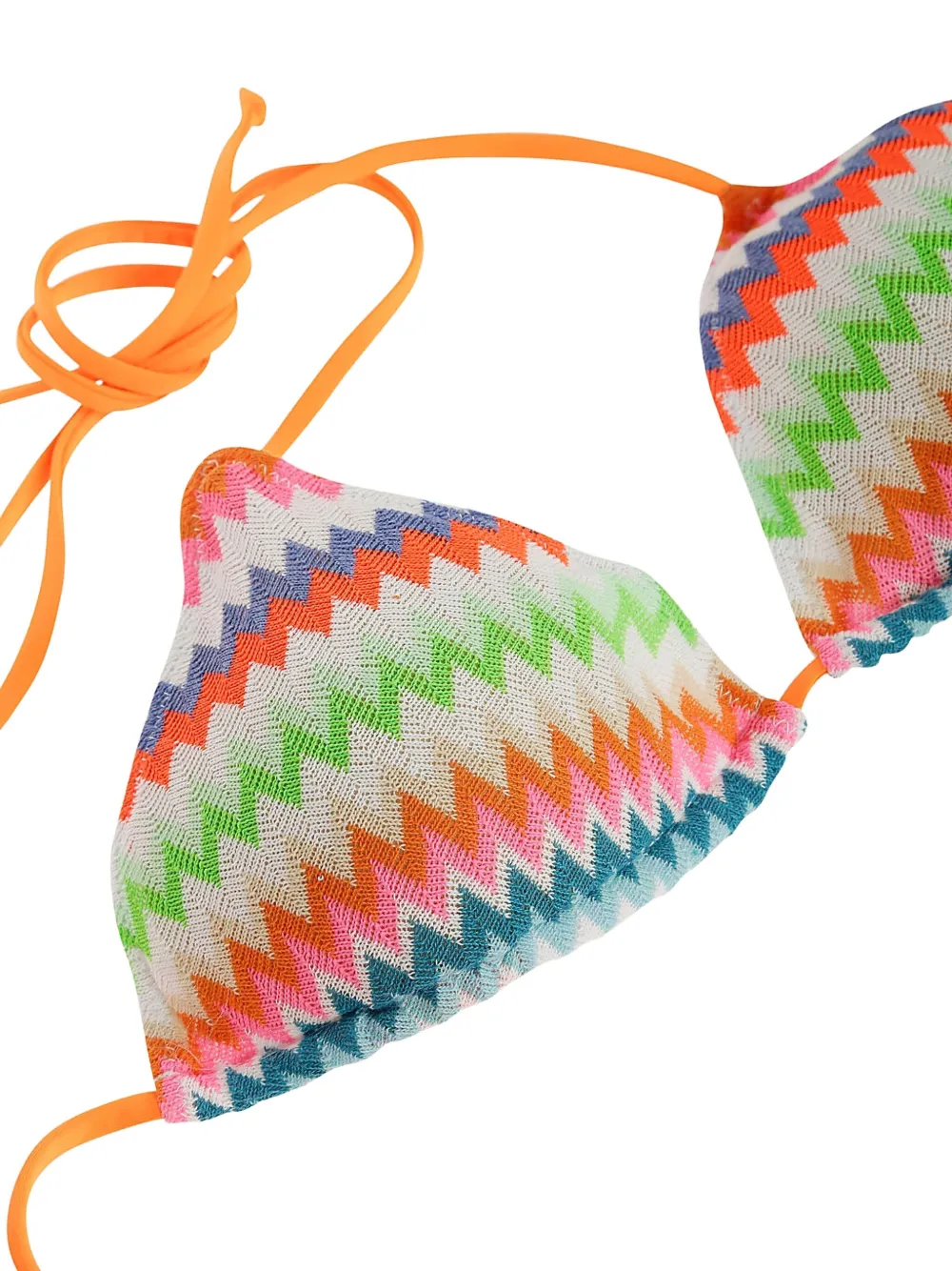 MC2 Saint Barth zig-zag patterned lace-up bikini top | Bikinis | Image 2
