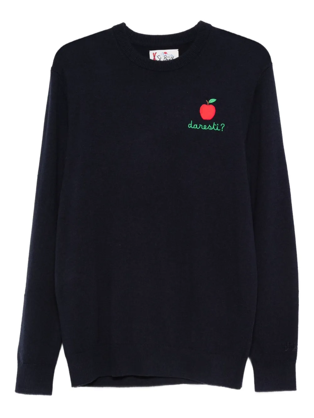 MC2 Saint Barth apple-embroidered sweater | Blue | Image 1