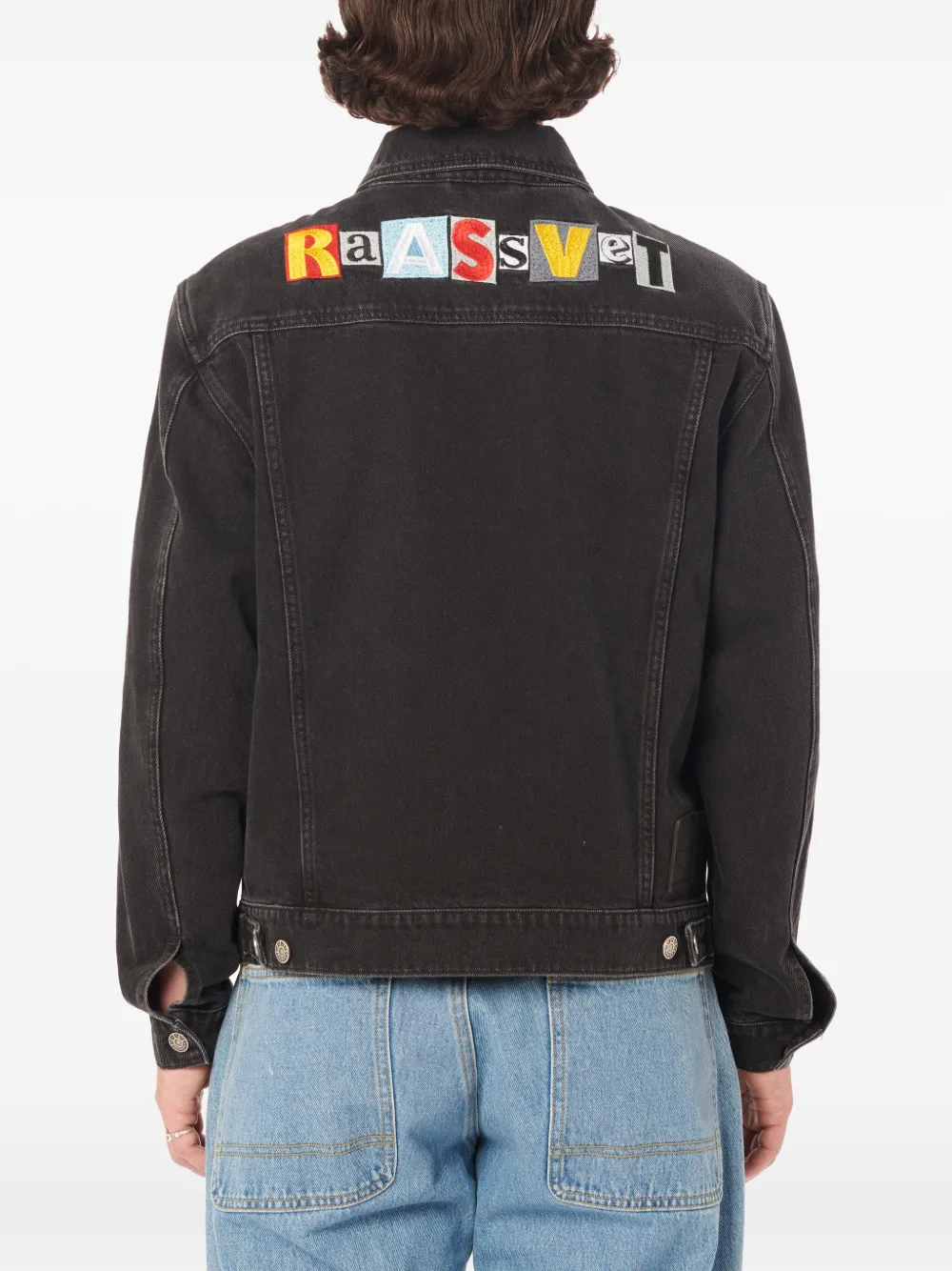 RASSVET Denim jack Zwart