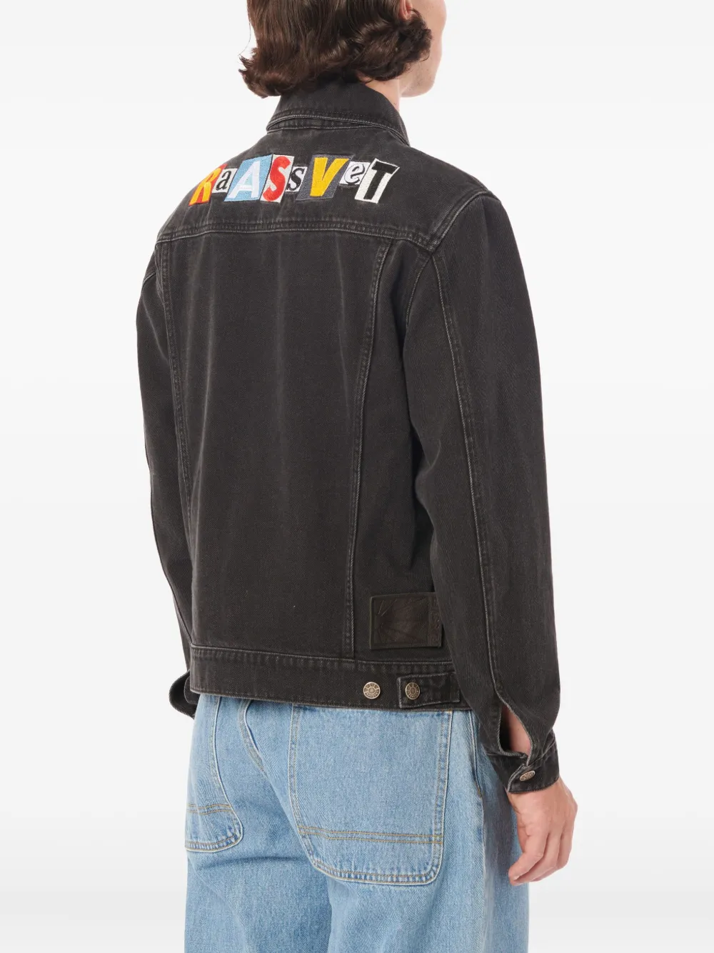 RASSVET Denim jack Zwart