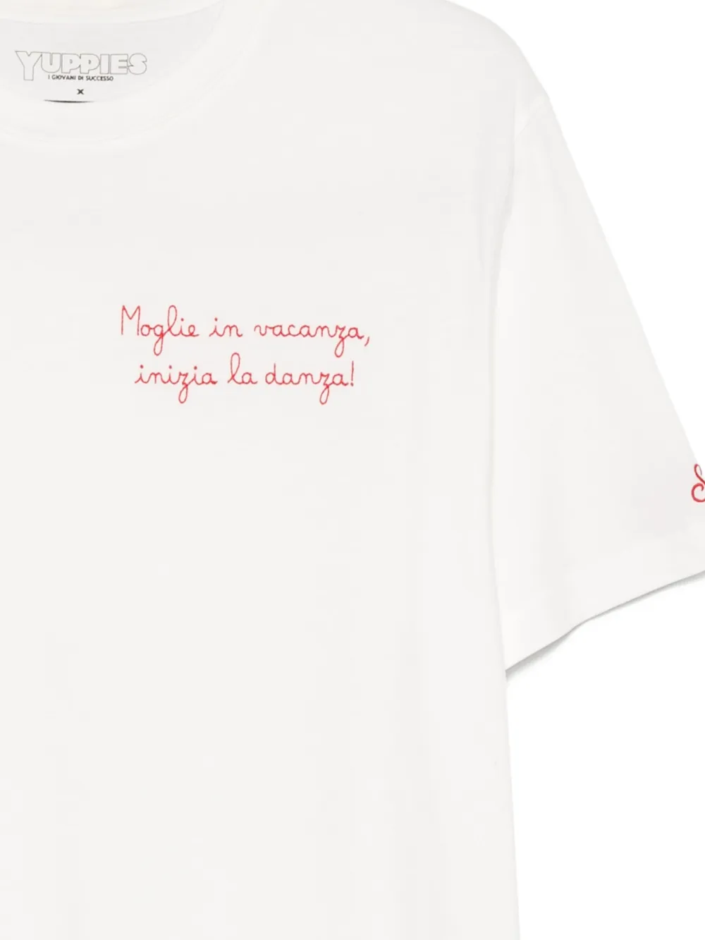 MC2 Saint Barth x Yuppies T-shirt met geborduurd detail Wit