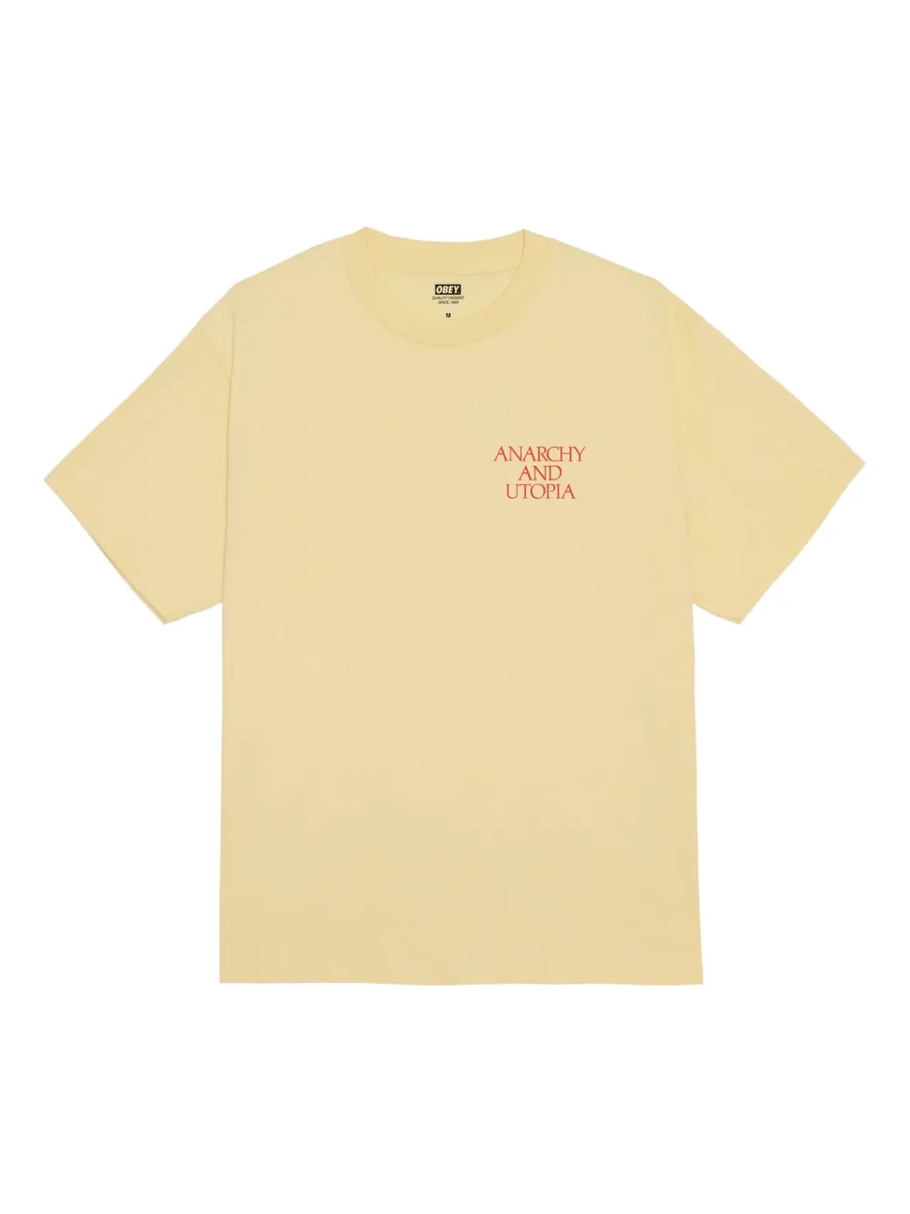 Obey graphic-print short-sleeve t-shirt | Yellow | Image 1