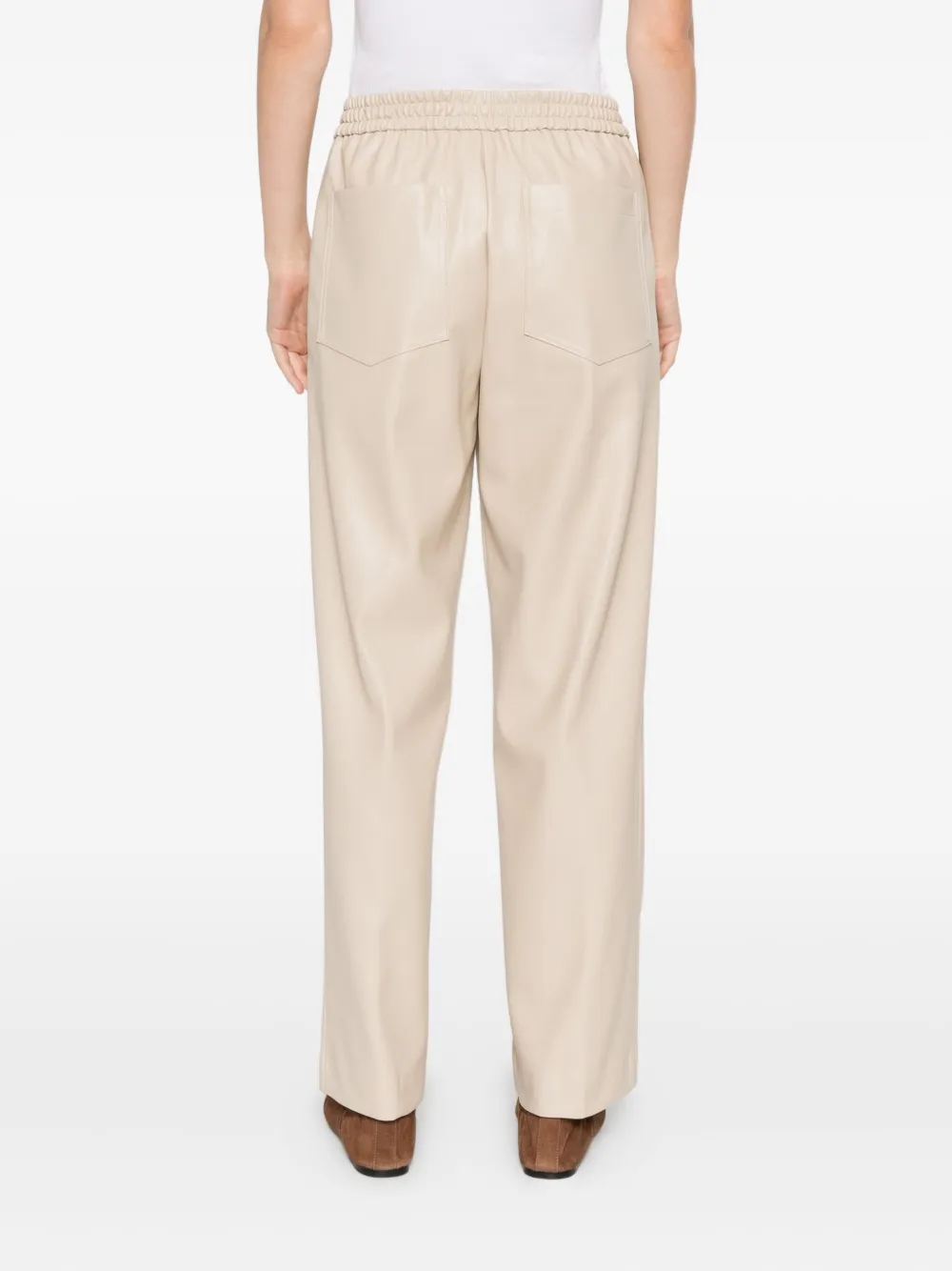 Nude Elasticated Trousers In Gold