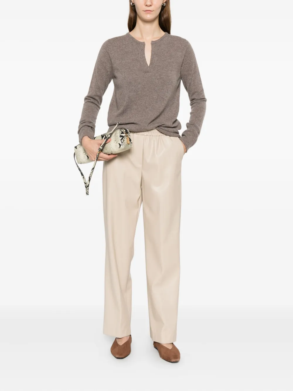 Nude Elastische broek - Beige