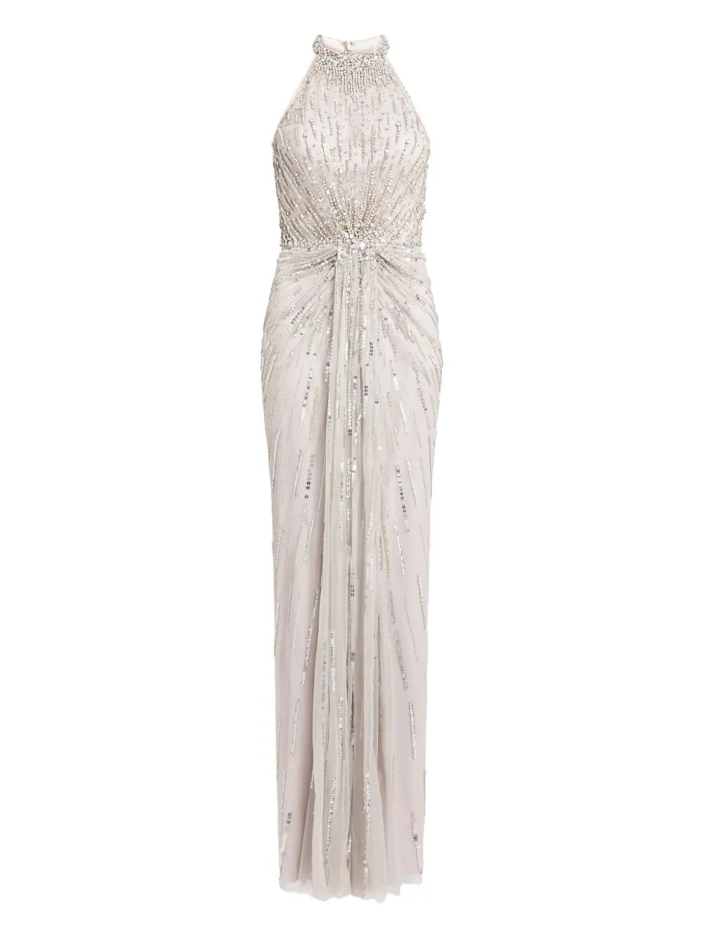 Jenny Packham Carmen Maxi Dress In Gray