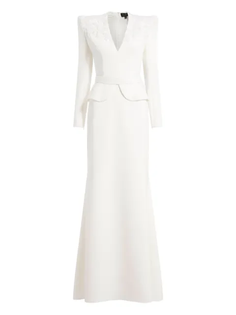 Jenny Packham Night Flowering beaded maxi dress