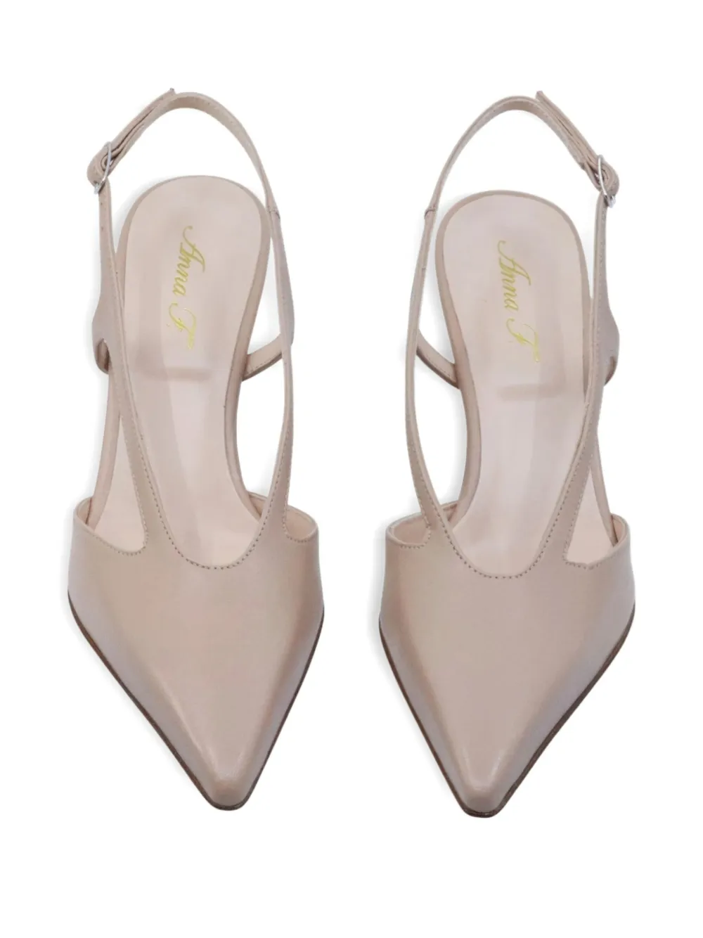 Anna F Slingback Pointed-toe Pumps In Neutral