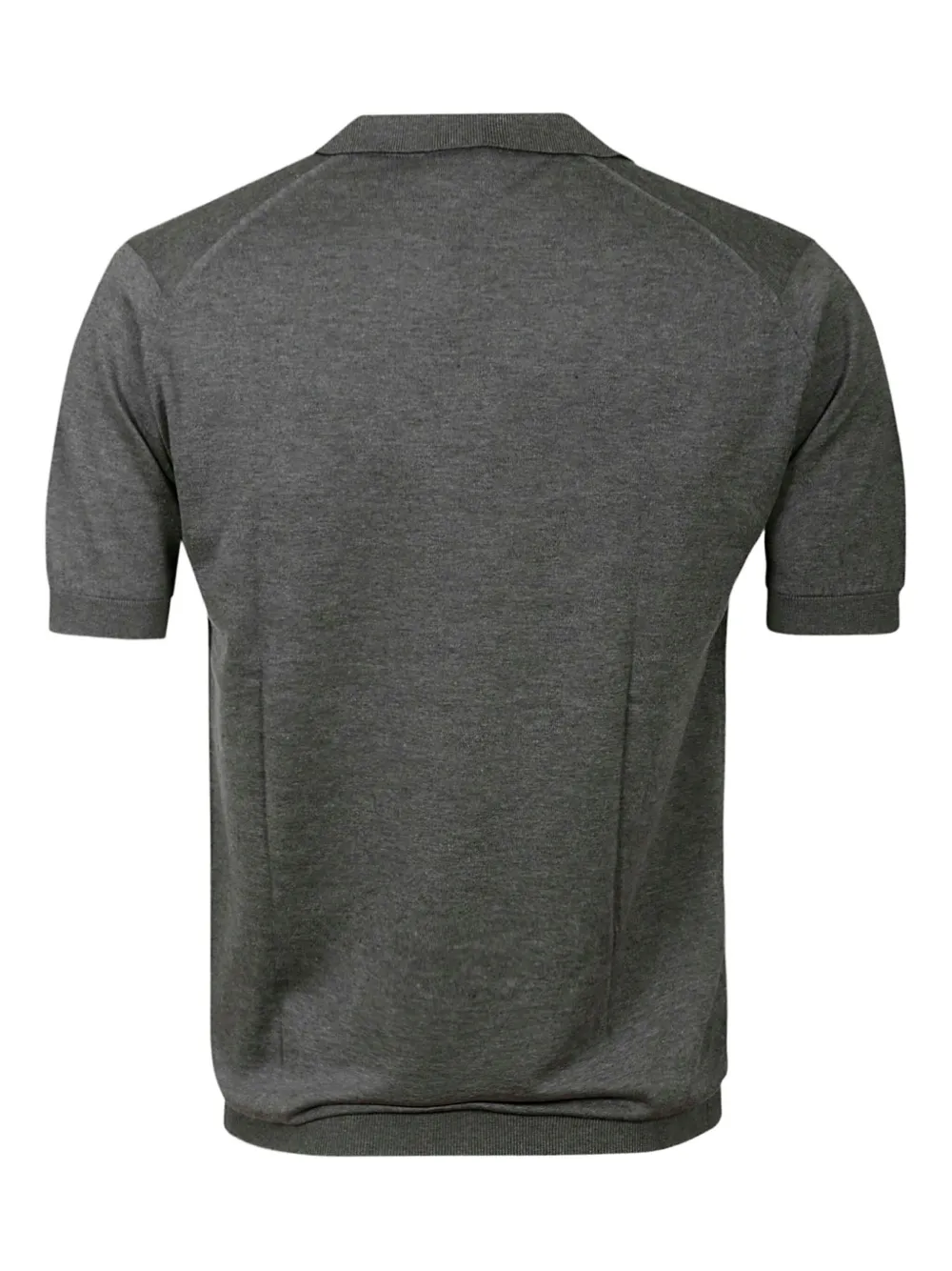 John Smedley V-neck Short-sleeve Polo Shirt In Gray