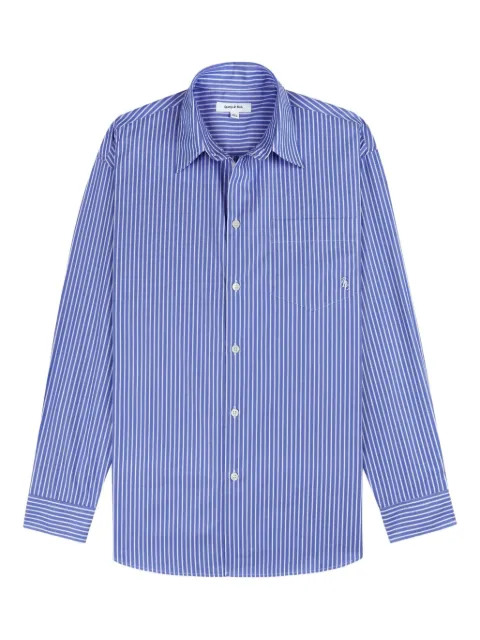 Sporty & Rich striped embroidered shirt