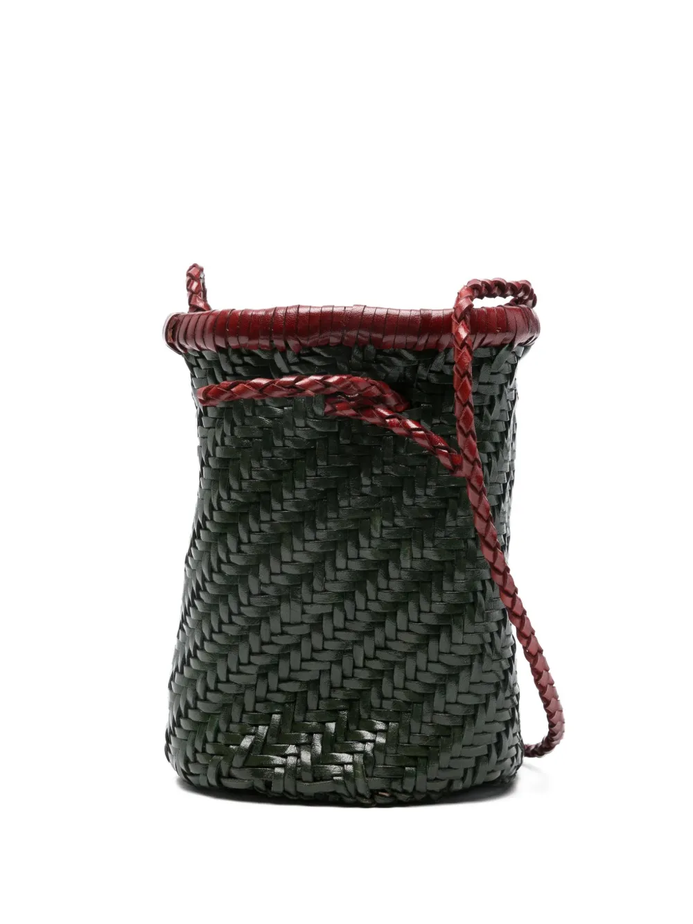 VIPERA braided leather shoulder bag - Verde