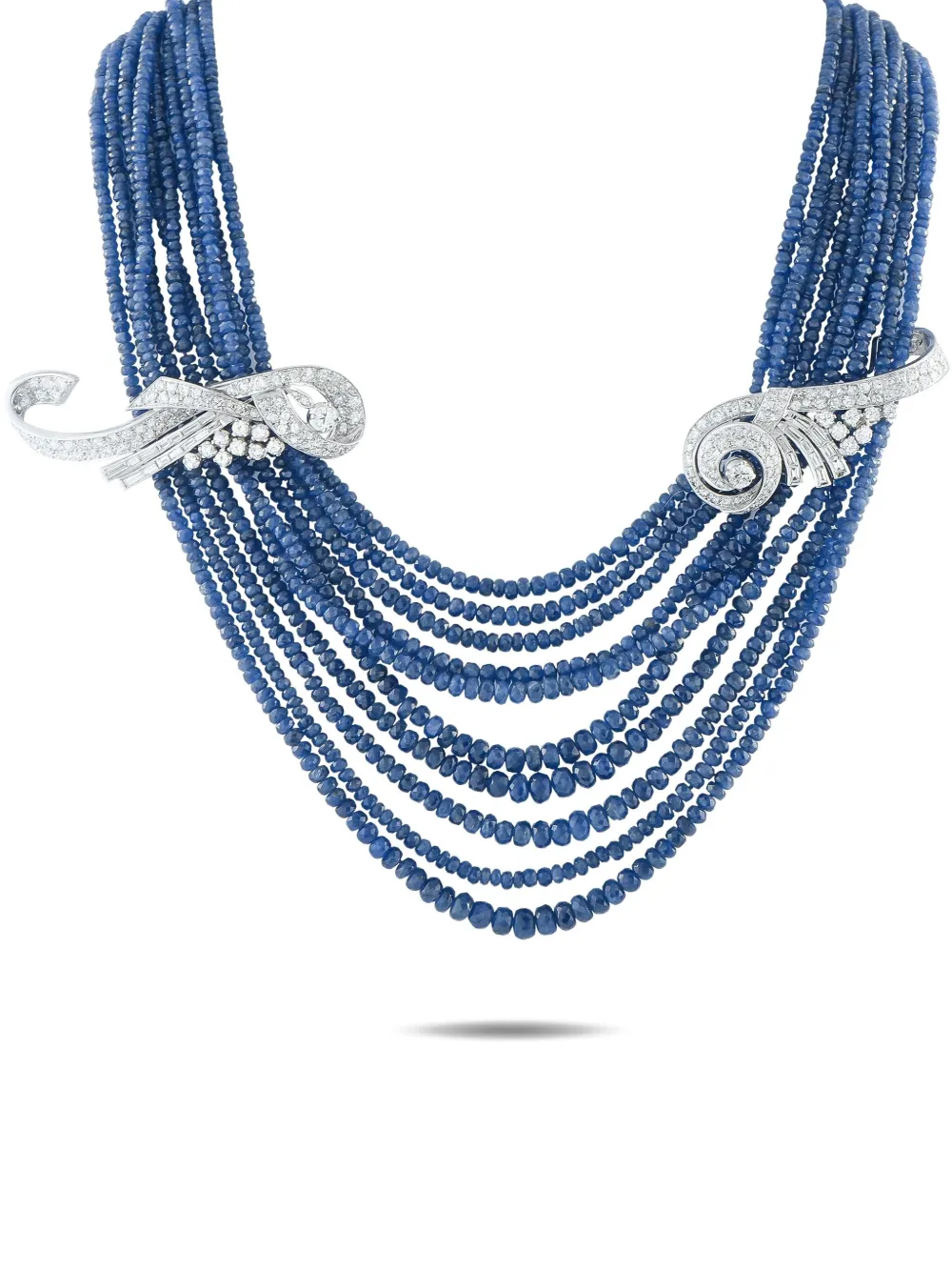 LB Exclusive 18K white gold diamond and sapphire necklace - ブルー LB Exclusive 18K white gold diamond and sapphire necklace - ブルー