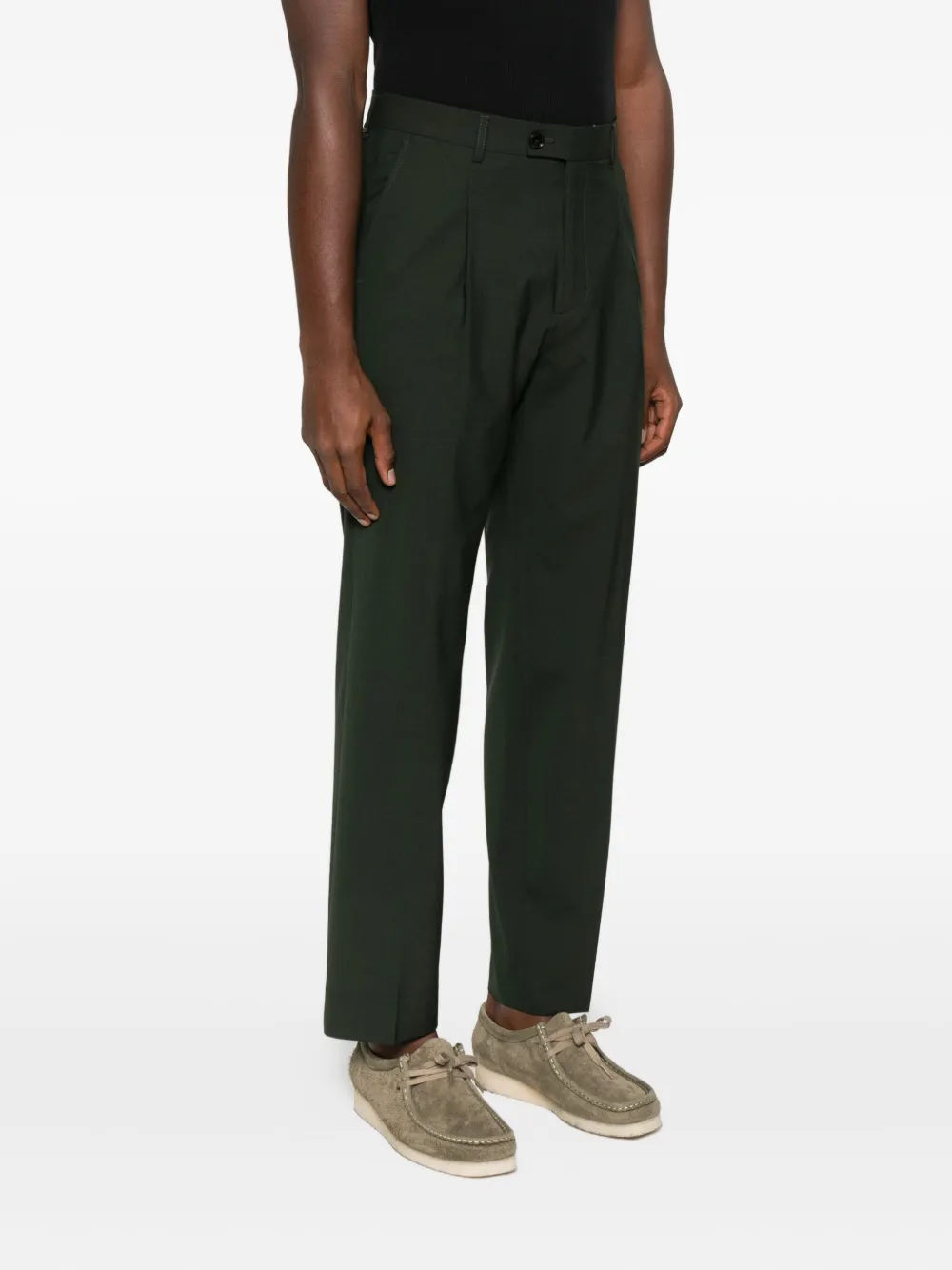 Be Able Pleated Tailored Trousers In Green