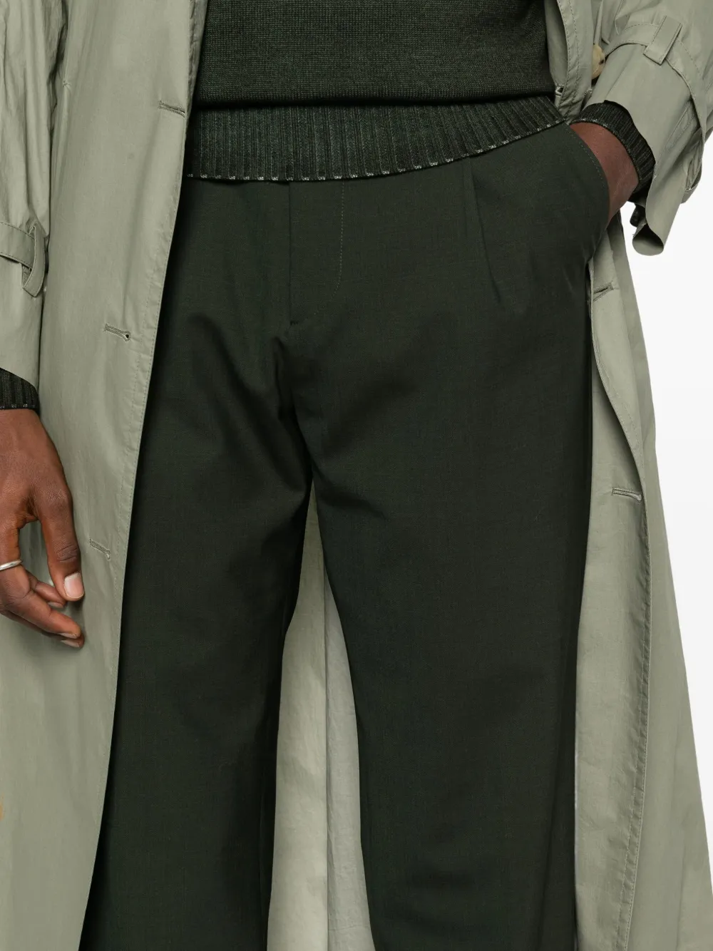 BE ABLE Geplooide pantalon Groen