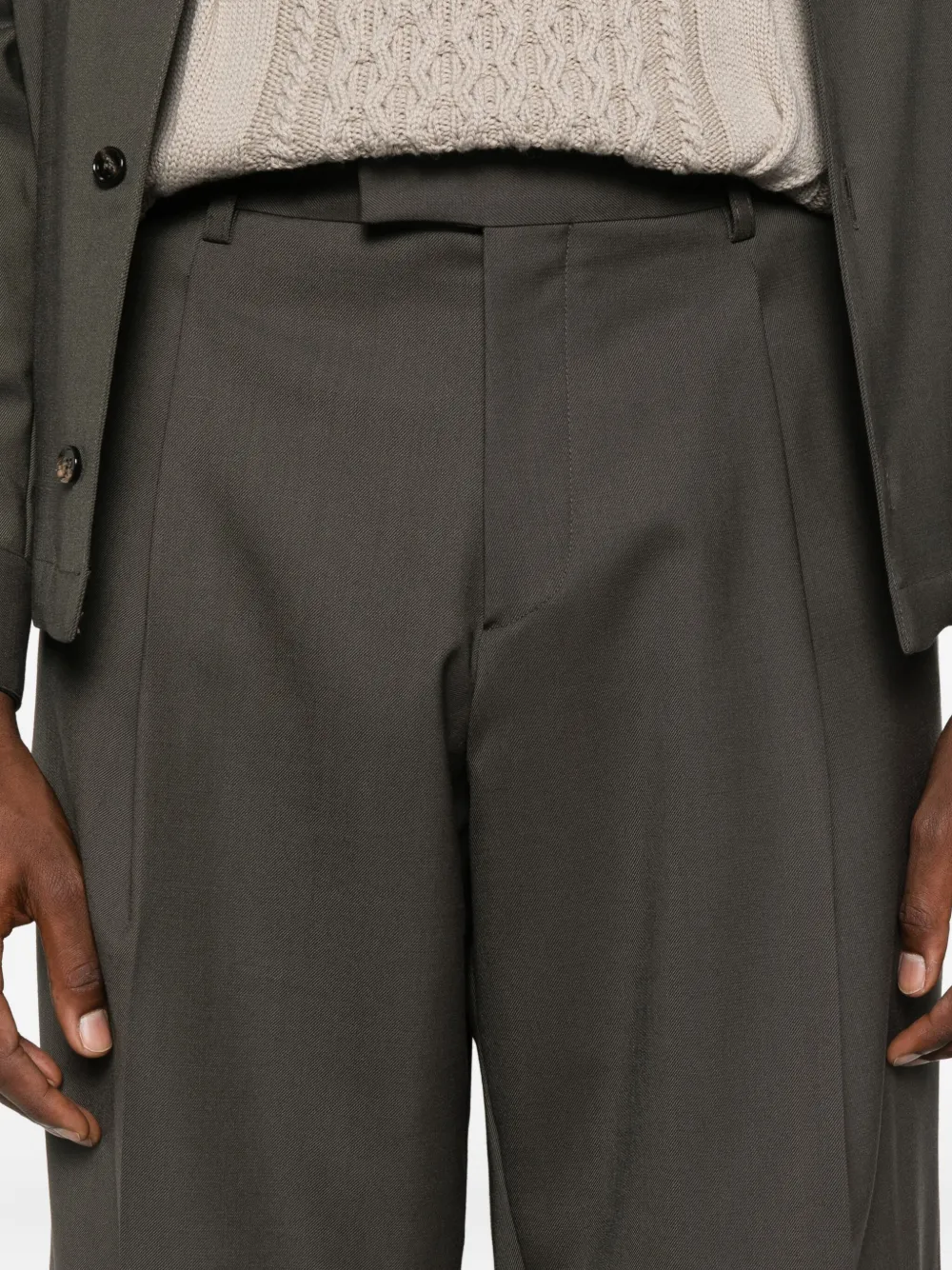 Be Able Pleated Straight-leg Trousers In Gray