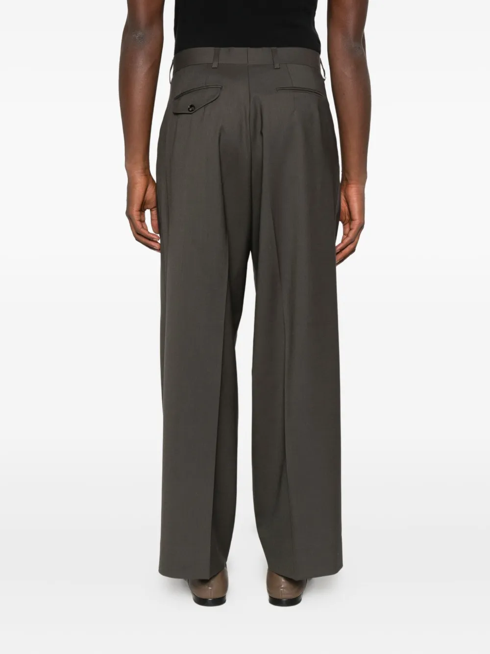 Be Able Pleated Straight-leg Trousers In Gray