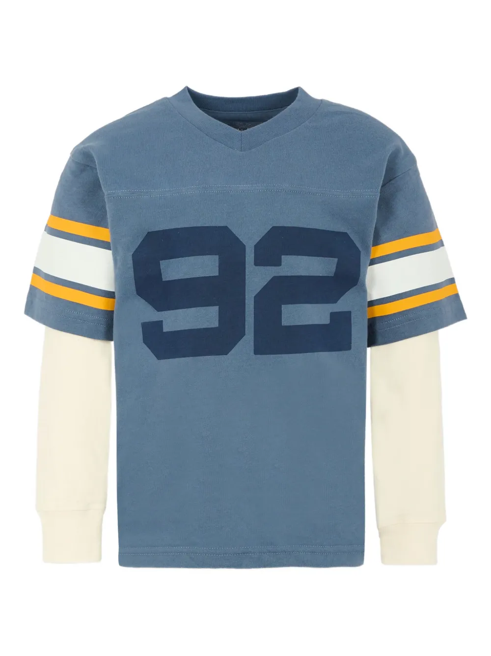 Abercrombie Fitch Kids' Logo-print Long-sleeve T-shirt In Blue