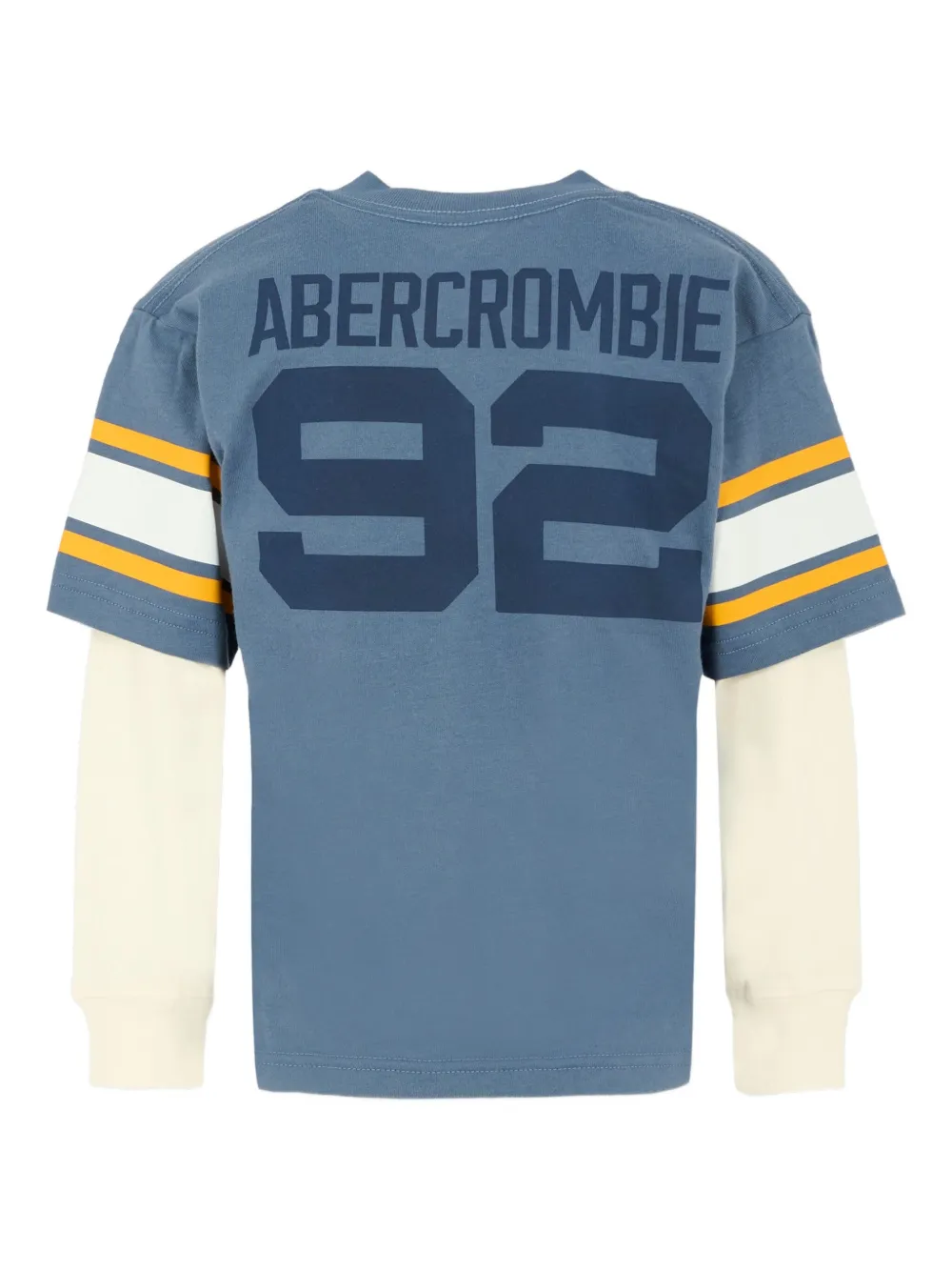 Abercrombie Fitch Logo-print Long-sleeve T-shirt In Blue