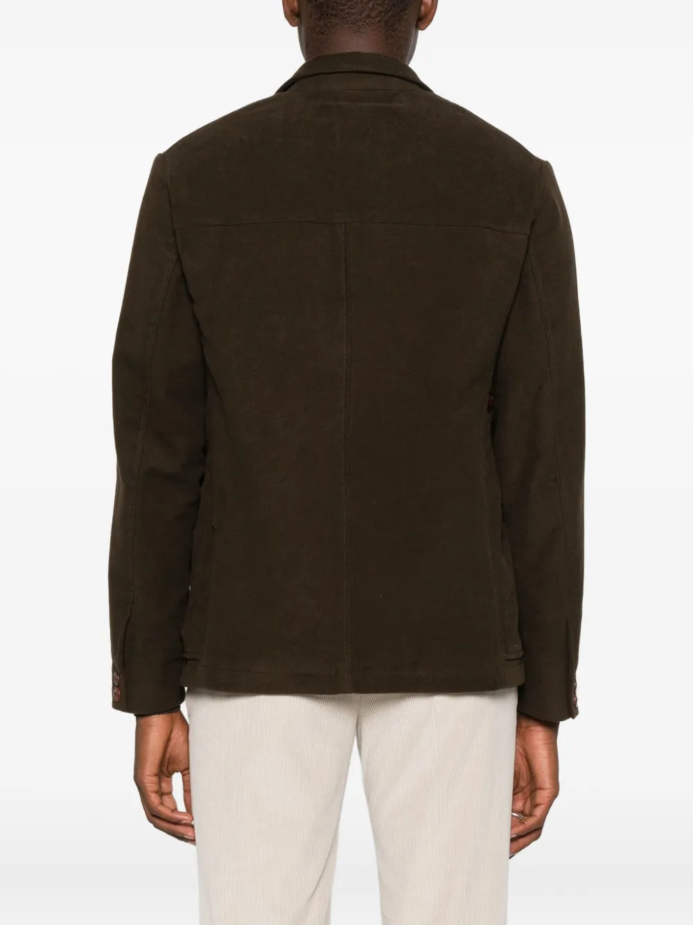 Capalbio Green Jacket With Tailored Design In Brown