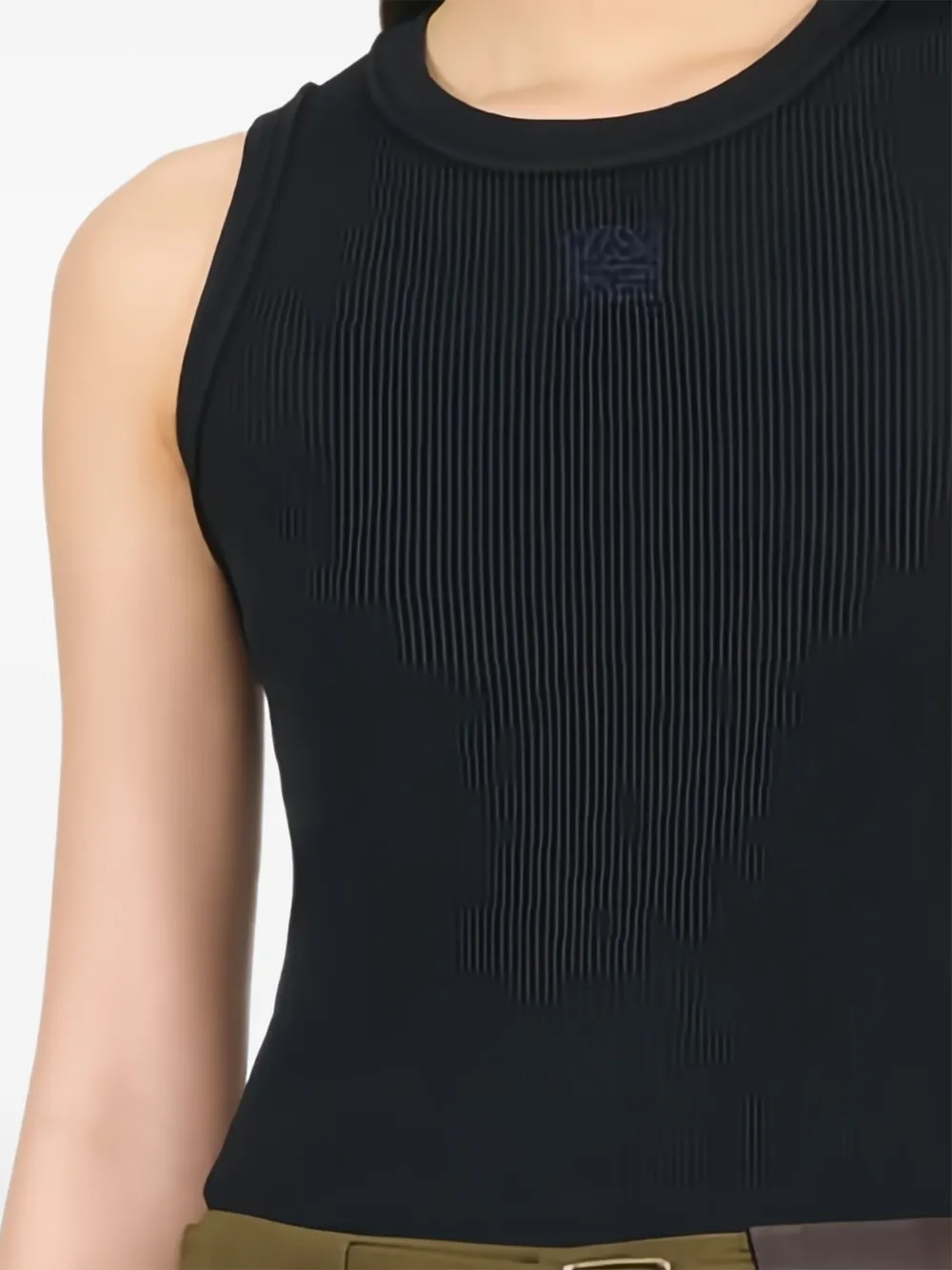 Loewe Ribbed Anagram-logo Tank Top In Black