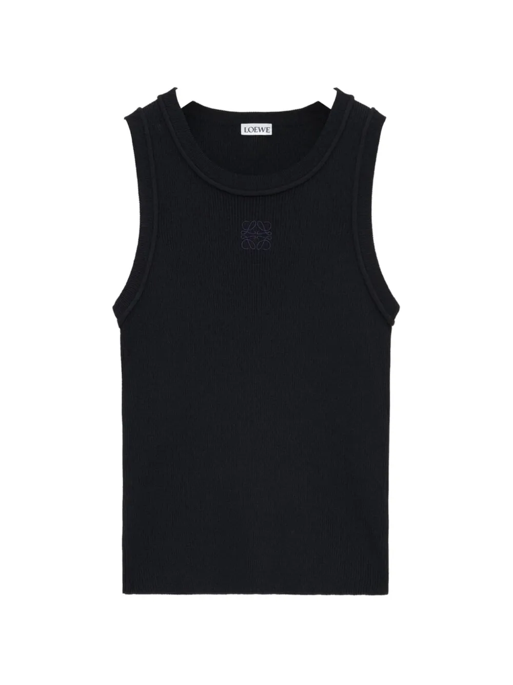 LOEWE Anagram geribbelde tanktop Zwart