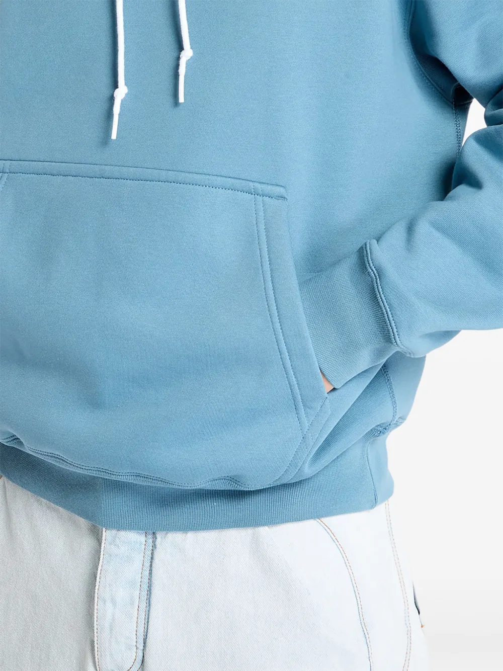 Nike Lettering-print Hoodie In Blue