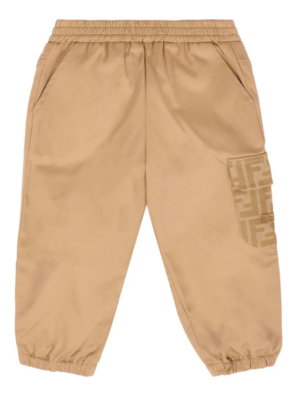 Fendi Kids logo-patch cargo trousers - ニュートラル Fendi Kids logo-patch cargo trousers - ニュートラル