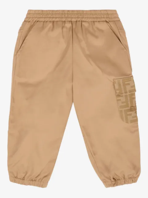 Fendi Kids pantalones cargo con parche del logo