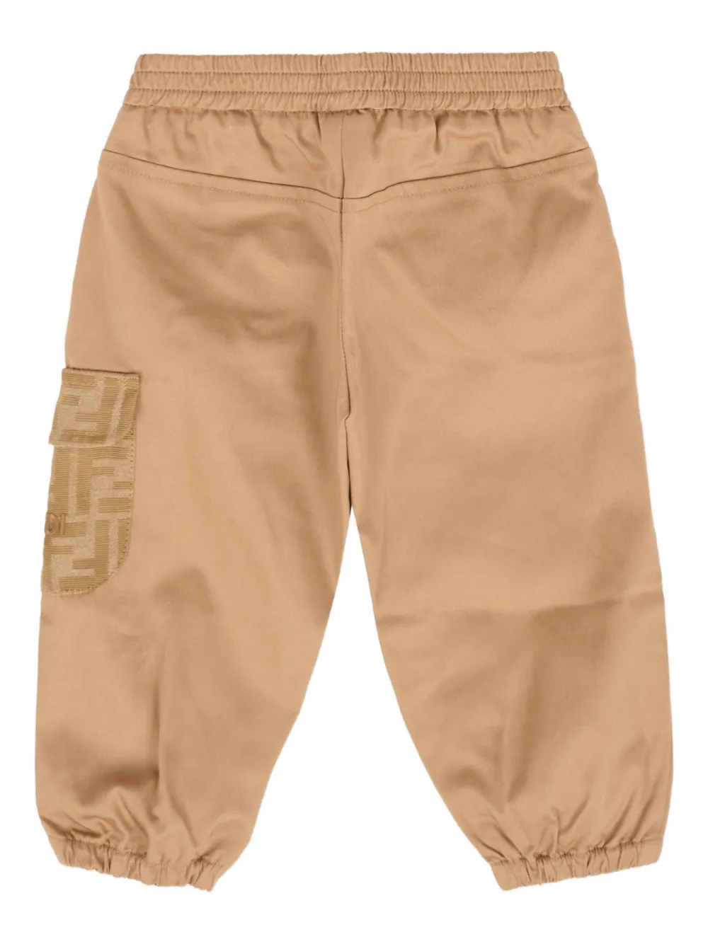 Fendi Kids Cargo broek met logopatch Beige