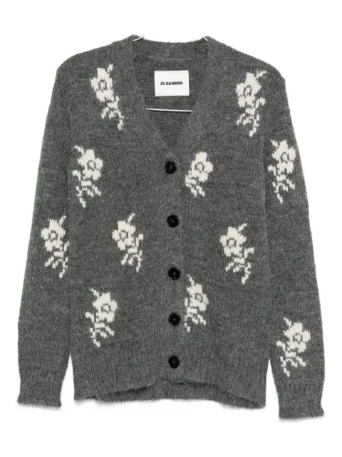 Jil Sander cárdigan tejido de intarsia