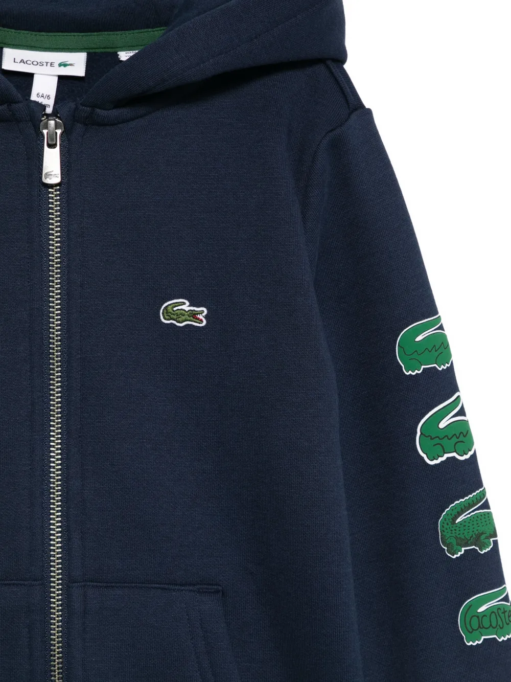 Lacoste Kids Hoodie met rits Blauw