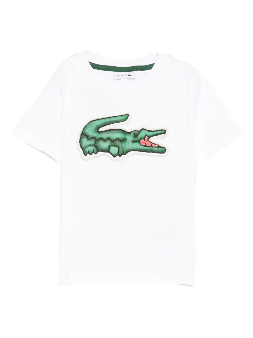 Lacoste Kids logo-patch T-shirt - Bianco