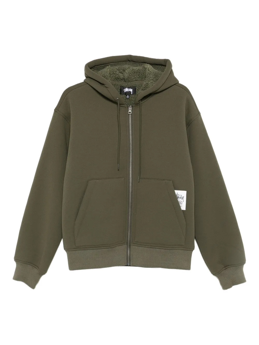 Stüssy zip-up hooded jacket | Green | Image 1