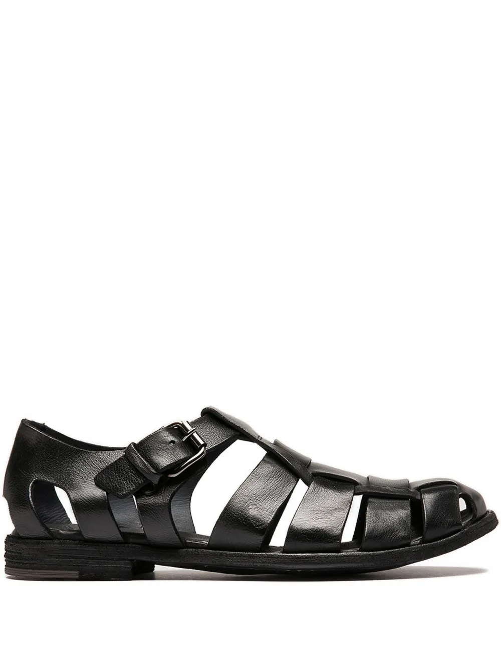 Officine Creative woven buckle sandals Zwart