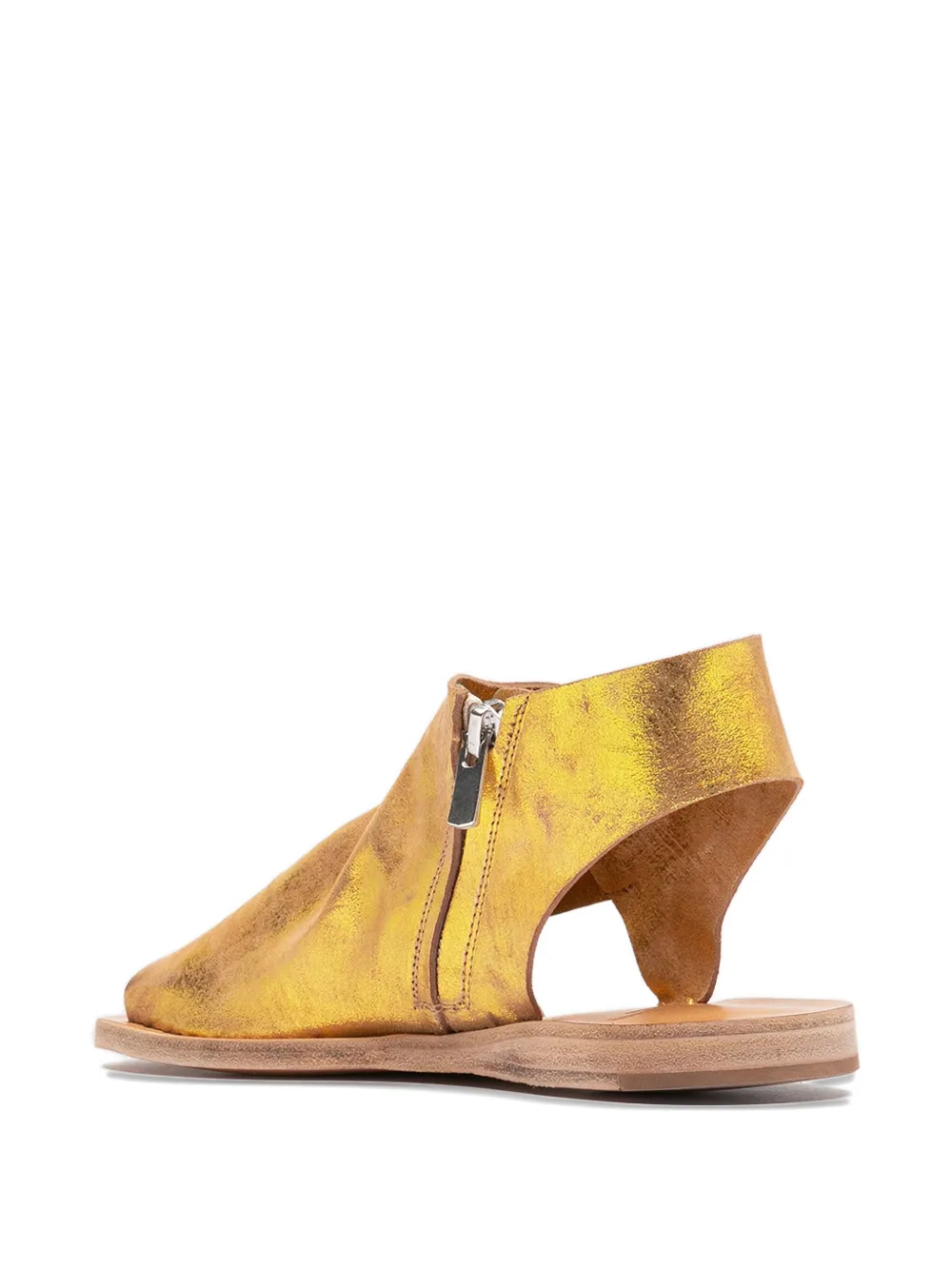 Officine Creative Itaca Zip Sandal In Gold