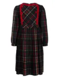 Patachou pleated plaid dress - Blue