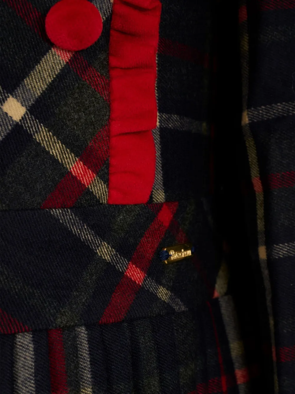 Patachou Geruite geplooide jurk Blauw