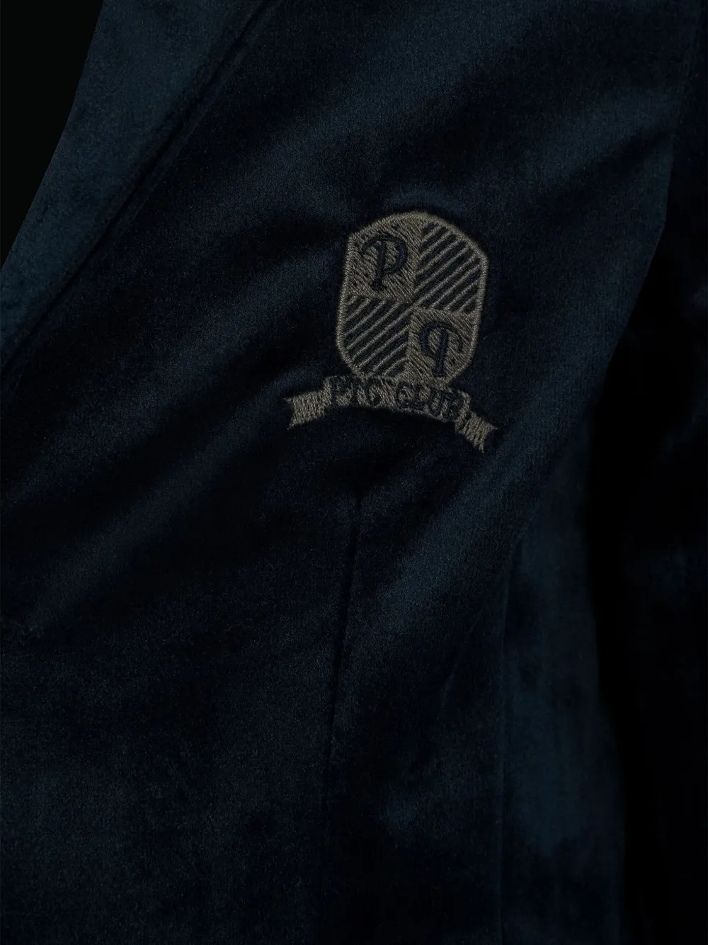 Patachou Fluwelen blazer met geborduurd logo Blauw