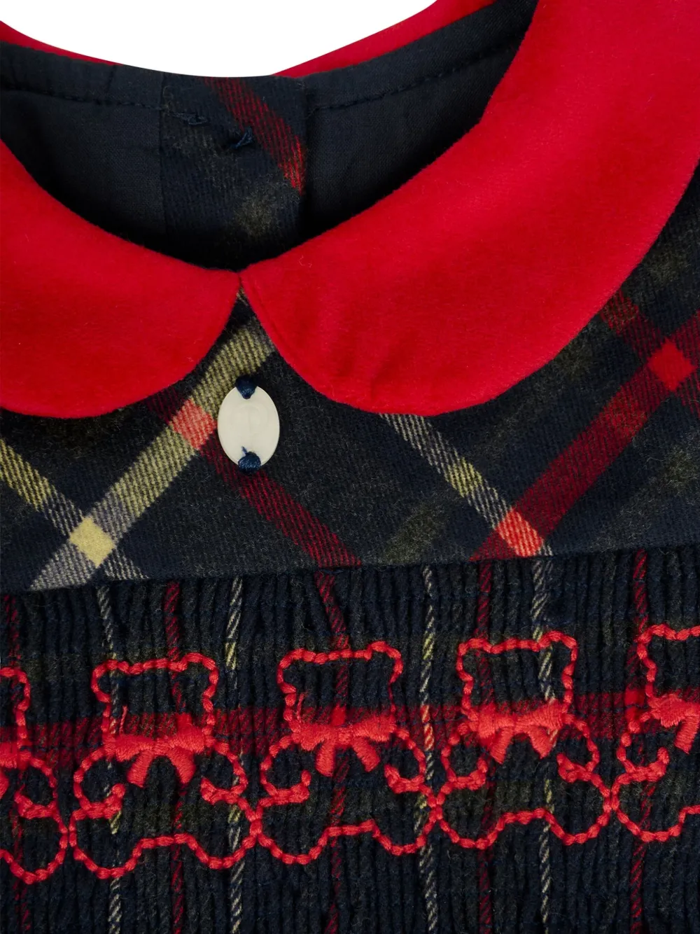 Patachou Plaid-pattern Dress In Blue