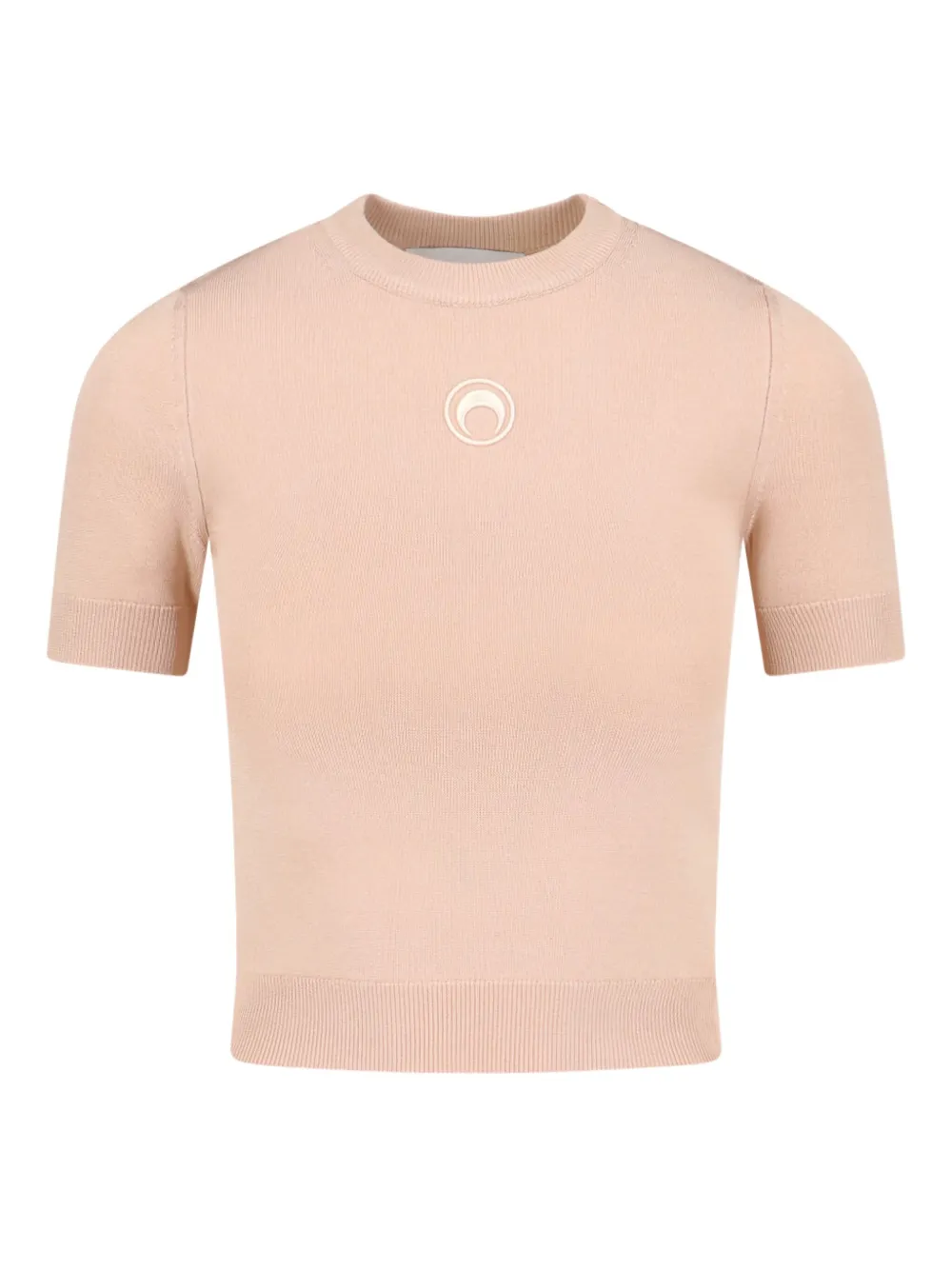 Marine Serre Moon-logo short-sleeved top - ニュートラル Marine Serre Moon-logo short-sleeved top - ニュートラル