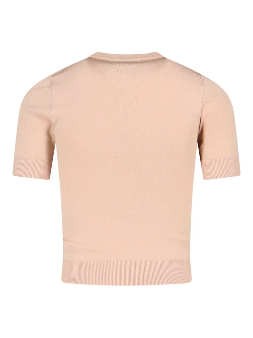 Marine Serre Top met korte mouwen en Moon-logo Beige