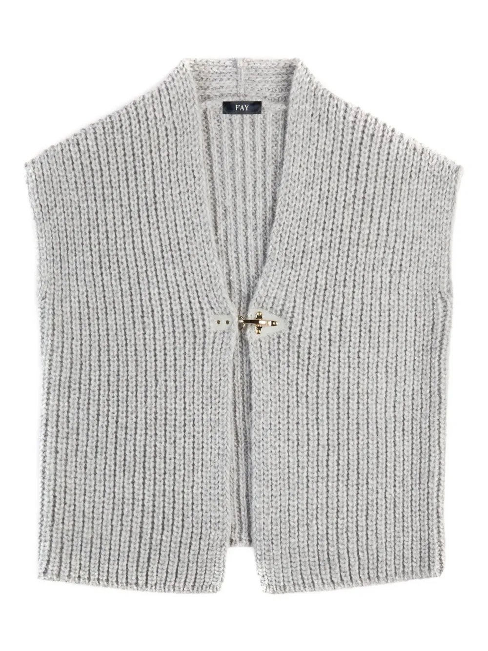 Fay Hook-fastening Cardigan In Gray