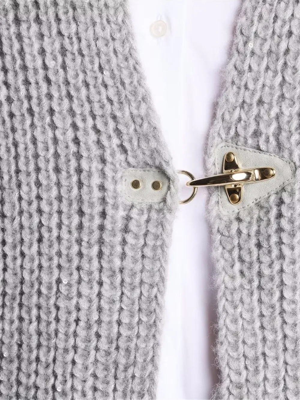 Fay Vest met haaksluiting Grijs