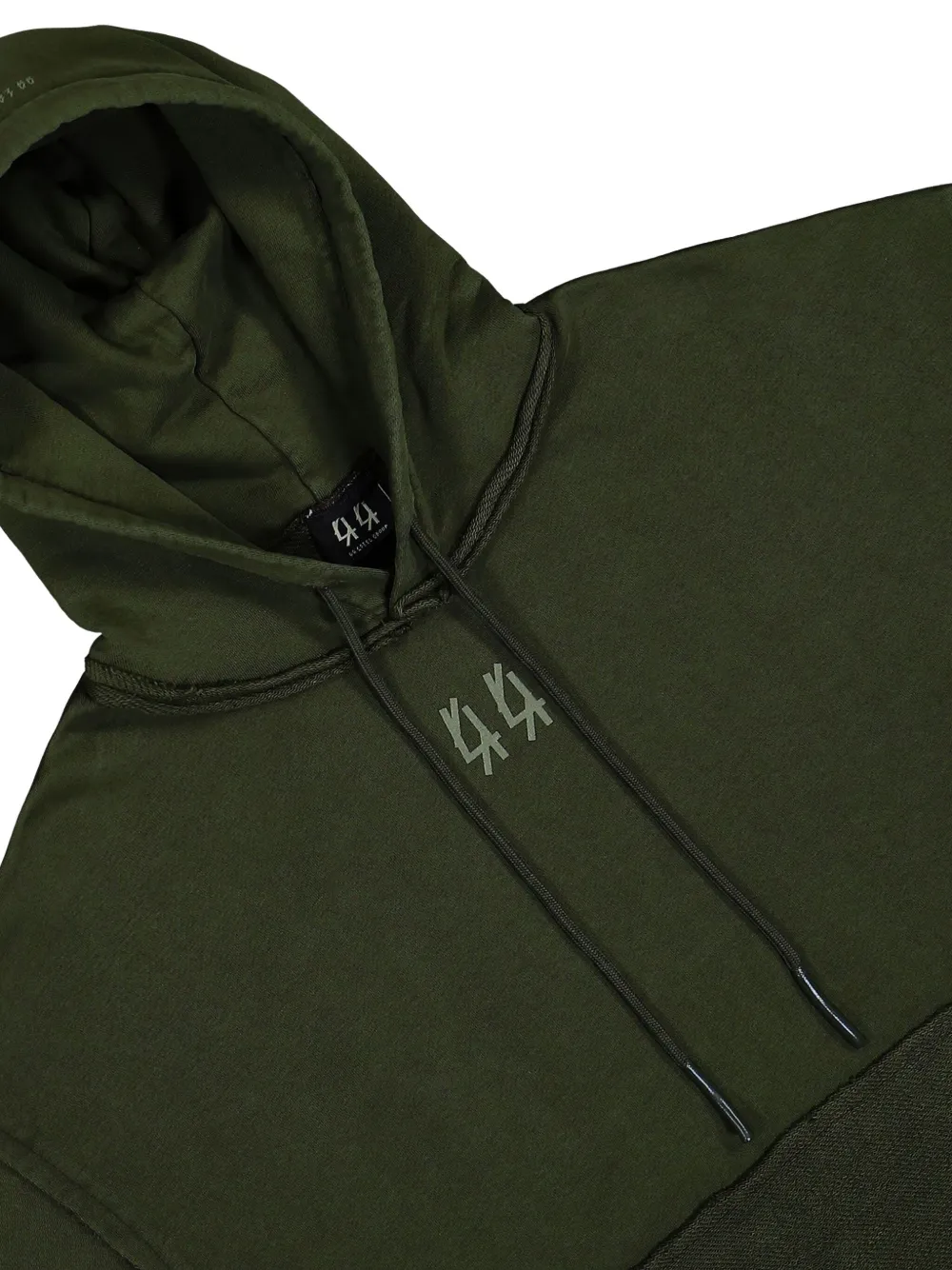 44 Label Group Logo-print Kangaroo-pocket Hoodie In Green