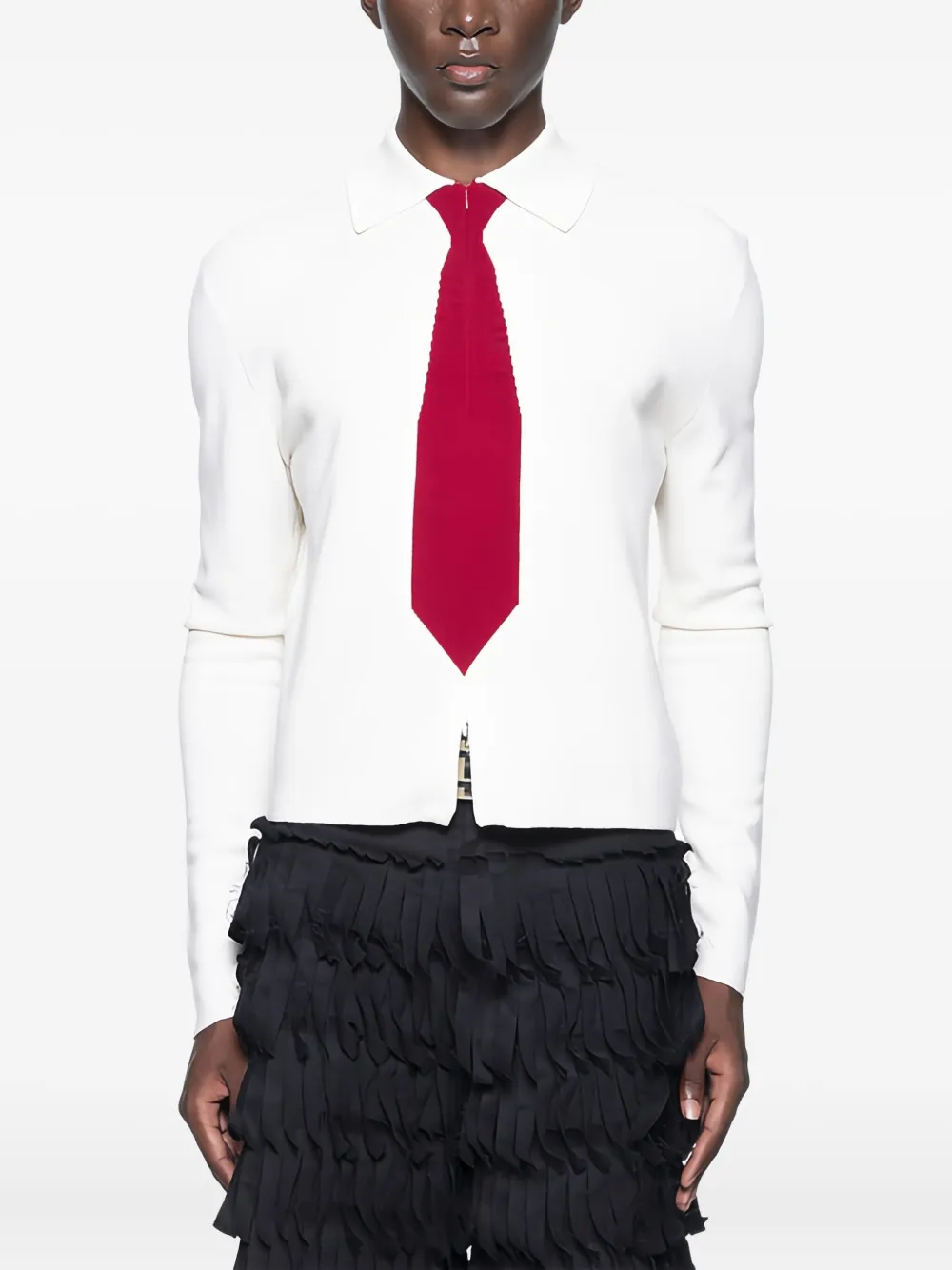 Spencer Badu tie-detail knitted shirt | Women | Image 2