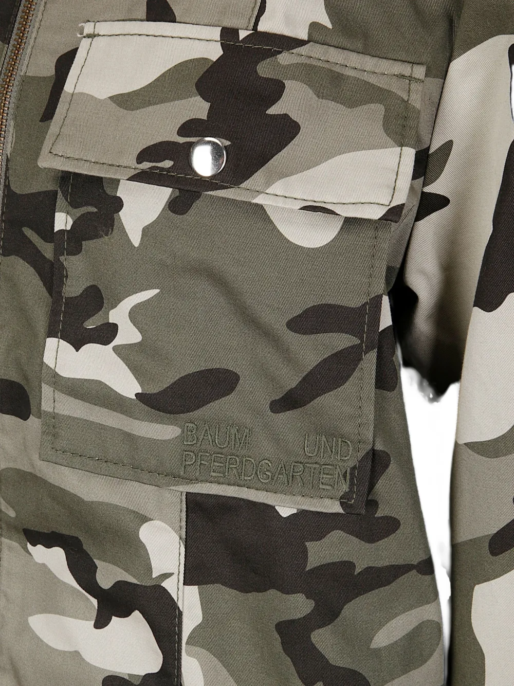 Baum Und Pferdgarten Beline Camouflage Zipped Jacket In Green