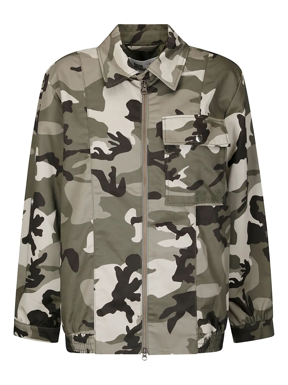 Baum Und Pferdgarten Beline Camouflage Zipped Jacket In Green