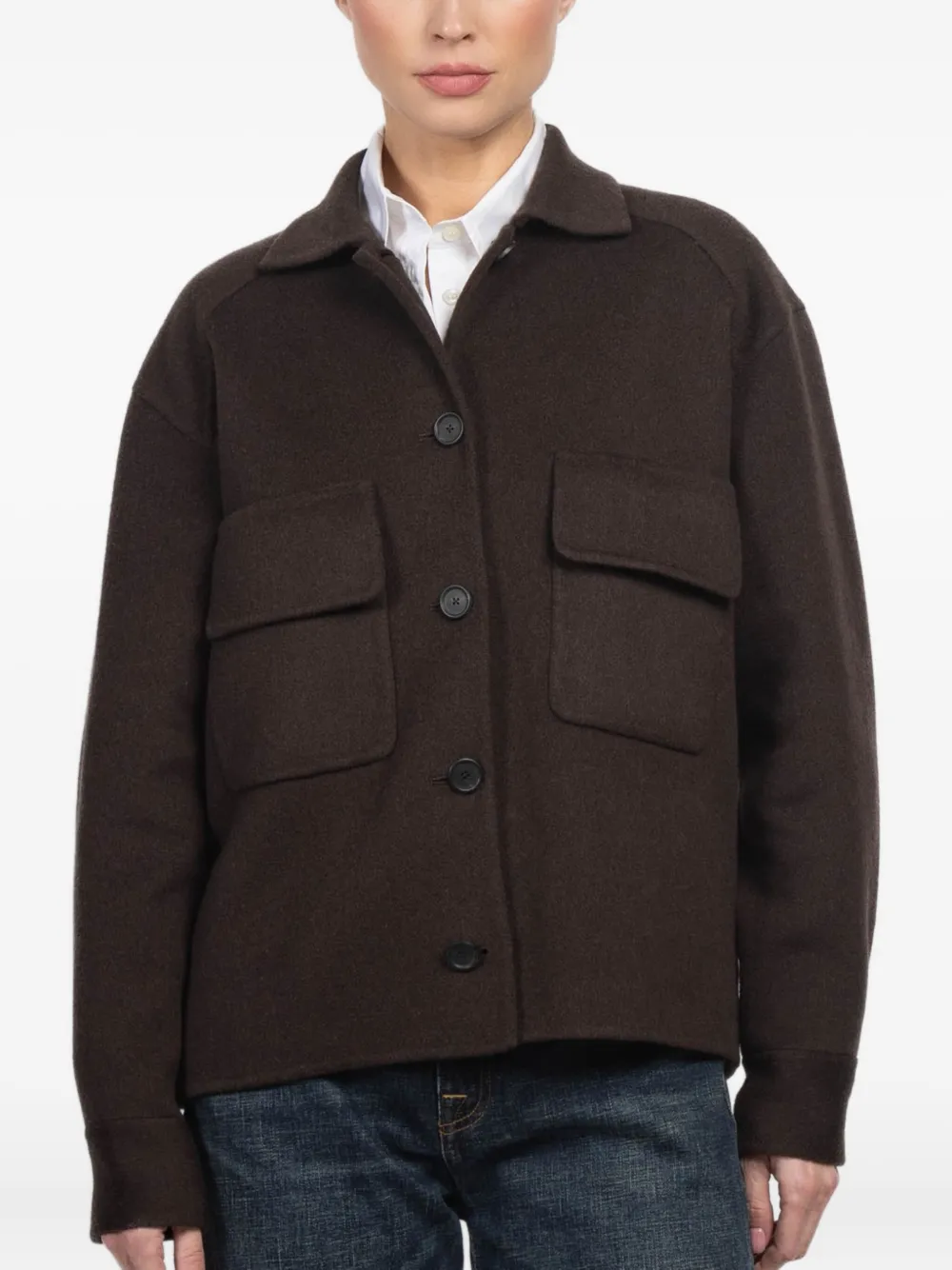 Kulson Maren Patch-pocket Jacket In Brown