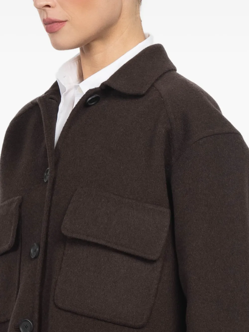 Kulson Maren Patch-pocket Jacket In Brown