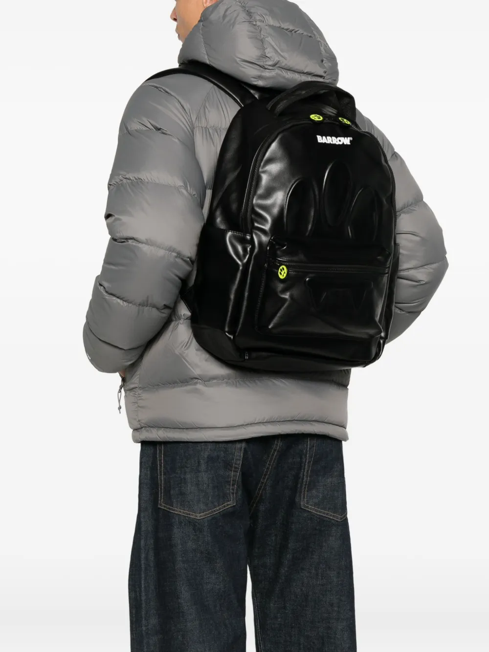Barrow Faux-leather Backpack In Black
